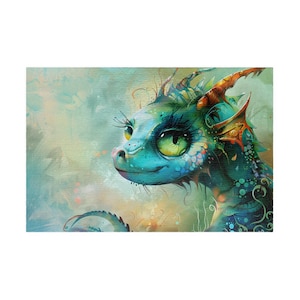 Dragon Puzzle (110, 252, 520, 1014-piece) Whimsical Dragon art, Unique Jigsaw, Family, Adults