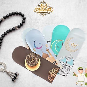 Koperty na pieniądze Eid Mubarak, koperty na prezenty Eid na gotówkę, uchwyty na karty podarunkowe Eidi, karty na gotówkę Eid, karty bankowe Eid, karta gotówkowa Eidi Bank