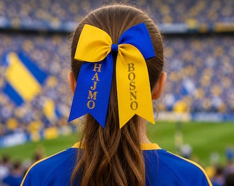 Hajmo Bosno Cheerleader-Bogen für Mädchen, Bosnien-WM Kindergeschenke, bosnisches Kinderfussballspieltag-Zubehör