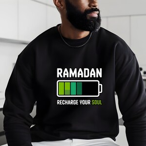 Ramadan Recharge Your Soul Shirt, Islamic Ramadan Shirt, Muslim Graphic Tee, Unisex DTF Ramadan Shirt, Spiritual Ramadan Apparel image 7