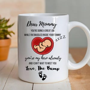 Beste Mutter aller Zeiten Blumenbecher, Muttergeschenk eines ungeborenen Kindes, Geschenk für schwangere Mutter, Baby im Bauchbecher, Becher für werdende Mütter, erstes Muttertagsgeschenk