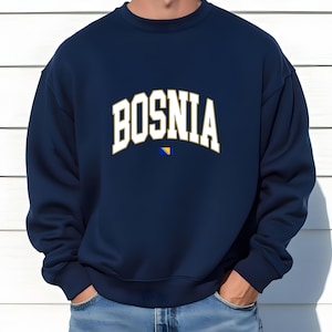 Bosnia T-shirt, Bosnia Sweatshirt, Handmade Bosnian Shirt, Bosnian Heritage Shirt, Bosnian Shirt for Boyfriend, Girlfriend, Bosnian Heritage