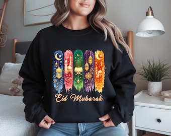 Eid Mubarak Shirt & Sweatshirt, Unisex Islamic Family Eid Apparel, Muslim Holiday Top, Eid Gift for Family, Muslim Friend Gift,