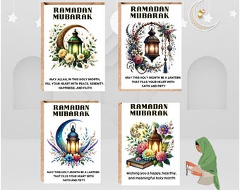 Handmade Ramadan Mubarak Card: Custom 5x7 Greeting Card