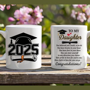 2025 Graduation Mug, College Graduation Gift For Daughter, Sister, Son, Nephew, Custom Graduation Gift, High School Grad Gift, Handmade Mug