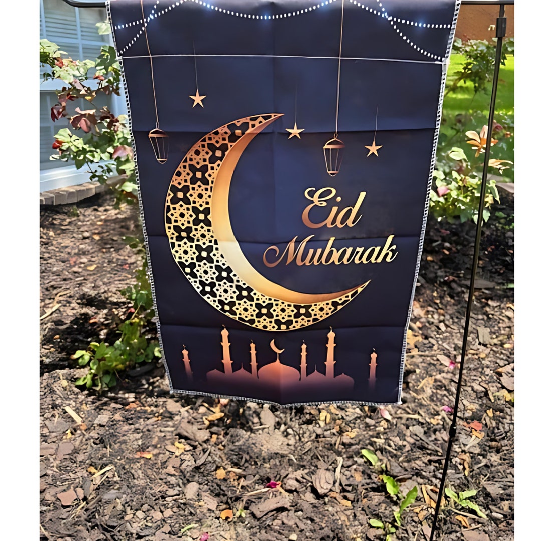 Eid Mubarak Garden Flag Eid Lawn Sign Eid Decor for Home-eid Garden ...