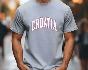 Moletom Croata Feito à Mão: Roupa Unissex Estilo Universitário do Orgulho Croata