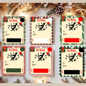 Tarjetas para gasolina, tarjetas para guardar dinero, cupón para gasolina, porta tarjetas, dinero para gasolina, regalo para adolescentes, regalos para adolescentes, regalos para calcetines navideños, regalo en efectivo