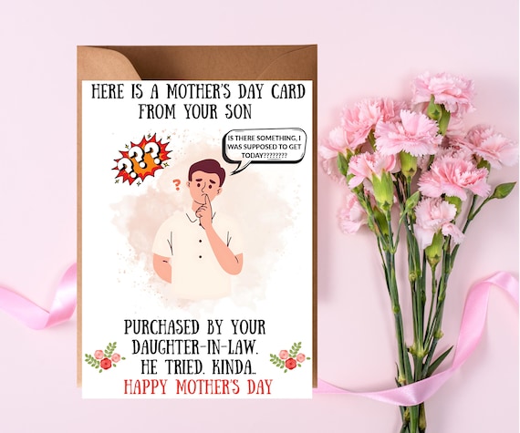 Funny Mother's Day Card From Daughter-in-law (5x7)