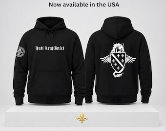 Ljuti Krajišnici Official USA Release Hoodie, Bosnian Soccer Fan Hoodie, Proud Krajisnik Gear Adult Youth Sizes