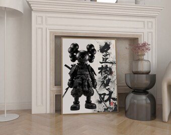 Kaws Print Hypebeast Kaws, Rare Edition, Playing Samurai