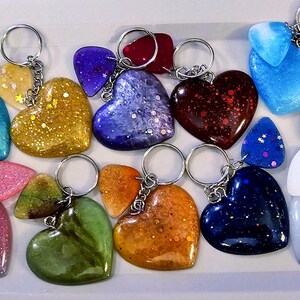 Swiftie Inspired Resin Heart Keychain/Bag Charm with Guitar Pick - Handmade OOAK image 5