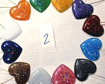 SWIFTIE Inspired Heart Ornaments - Set of 12! ERAS! One for every album, multiple variations