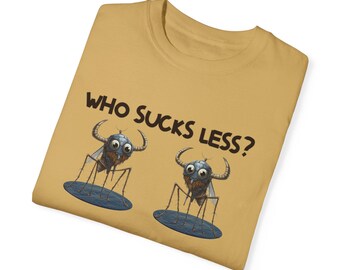Sudden Death - "Who Sucks Less" - Unisex Garment-Dyed T-shirt