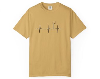 Axe Heartbeat / Logo on Back - Unisex Garment-Dyed T-shirt