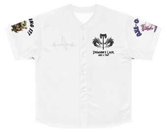 Men's Baseball Jersey - Dragon's Lair, Customizable Team Jersey, Sports Gear, Personalized Apparel, Game Day Shirt, Unique Gifts for Him