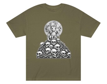 Dragon's Lair Axe & Tap logo shirt | Cute dragon on skull pile tee