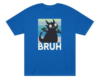 Cute Dragon Illustration BRUH Tee | Funny Cartoon Dragon Shirt