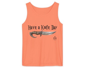 Have a Knife Day tank top | knife illustration, dark humor