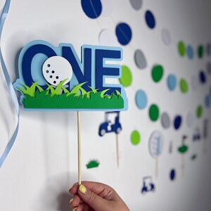 Golf Cake Topper, Hole In One Golf First Birthday, Golf Birthday Boy, Sporty Birthday, 1st Golf Blue Cake Topper, Golf Topper