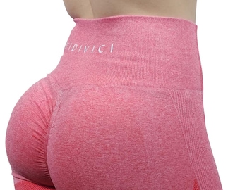 Bubblegum Scrunch Workout Leggings | VIDVICI High-waist Shorts