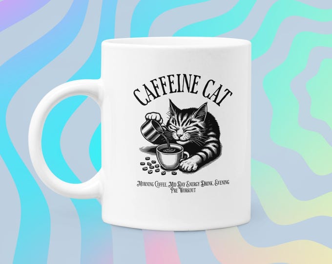 Caffeine Cat Mug | Iron-Comic | Caffeine Addict
