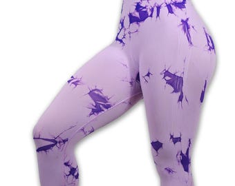 Grape Lightning Leggings | VIDVICI High-waist