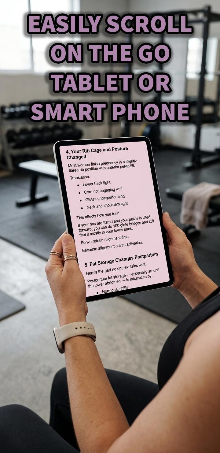 Editable Postpartum Rebuild System | 12 Week Postnatal Workout Program ...