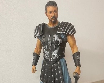 Statua Il Gladiatore, figurine articulée, Massimo Decimo Meridio, statuette imprimée 3D dipinta a mano, Russell Crowe Gladiator, miniature