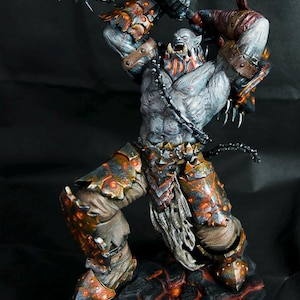 Hand-Painted, Blackhand 3D Printed Warcraft Art Figure, Resin 3D Model (390mm)