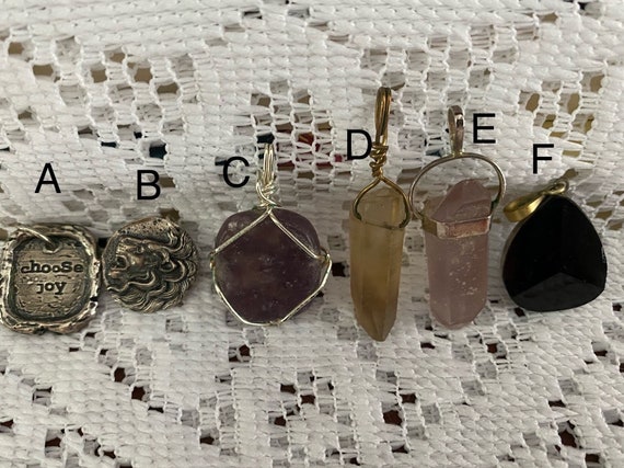 Assorted Gemstone Pendants - image 1