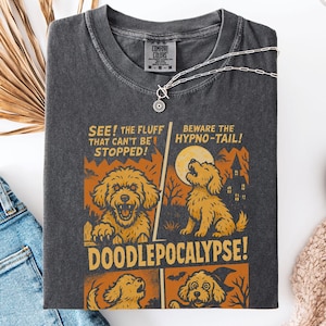 Comfort Colors Halloween Shirt for Golden Doodle Mom Horror Movie Spooky Season Gift for Pet Owner Dogful Gift Spooky Friend Unisex Crewneck