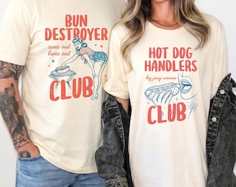 Funny 4th of July Matching Couple Shirts 2XL-4XL