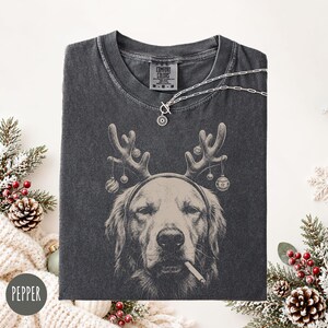 Funny Golden Retriever Christmas Shirt Comfort Colors