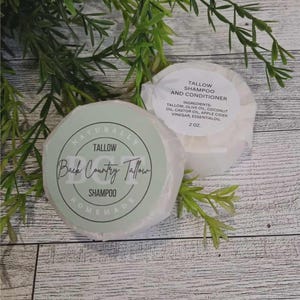 Tallow shampoo and conditioner 2 in 1 bar, SMALL