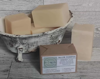 Tallow shampoo / conditioner 2 in 1 bar