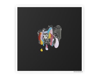 Kunstdruck | Handgeschnittene surreale Collage | Tropfen 1 (Sonnenuntergang)