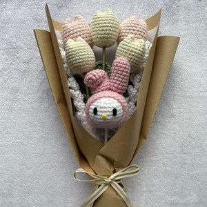HANDMADE Crochet Character Tulip Bouquet