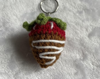 Chocolate Covered Strawberry Keychain