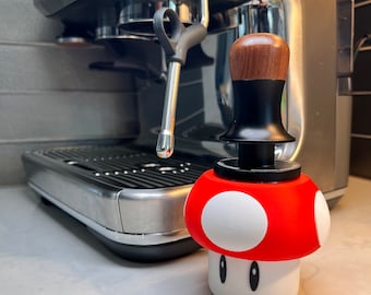 Mario mushroom coffee temper stand | coffee distributor stand | espresso accessory | gift ideas | power-up | Tiktok