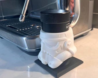 Star Wars Stormtrooper Inspired Coffee Tamper & Distributor Stand | Barista Tools Holders| Coffee Station Decor | Espresso Accessories|Gifts
