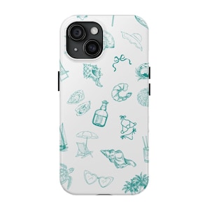Coastal Charm Phone Case - Nautical Design, Summer Beach Vibes for iPhone 16 15 14 13 12 11 Mini Pro ProMax Plus Samsung S24 S23 S22 S21