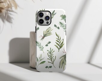 ハーブ柄スマホケース：植物好きへのギフト