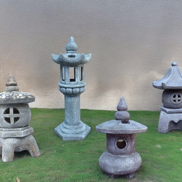 Japanese lantern, Japandi Art, Pagoda, Zen Garden, Torii, Buddha Statue, Zen Garden, Japanese Garden, Zen Monk Statue, Japanese Statue
