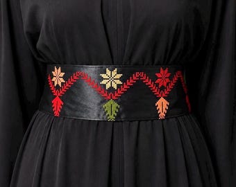 Zig Zag Palestinian Tatreez Belt