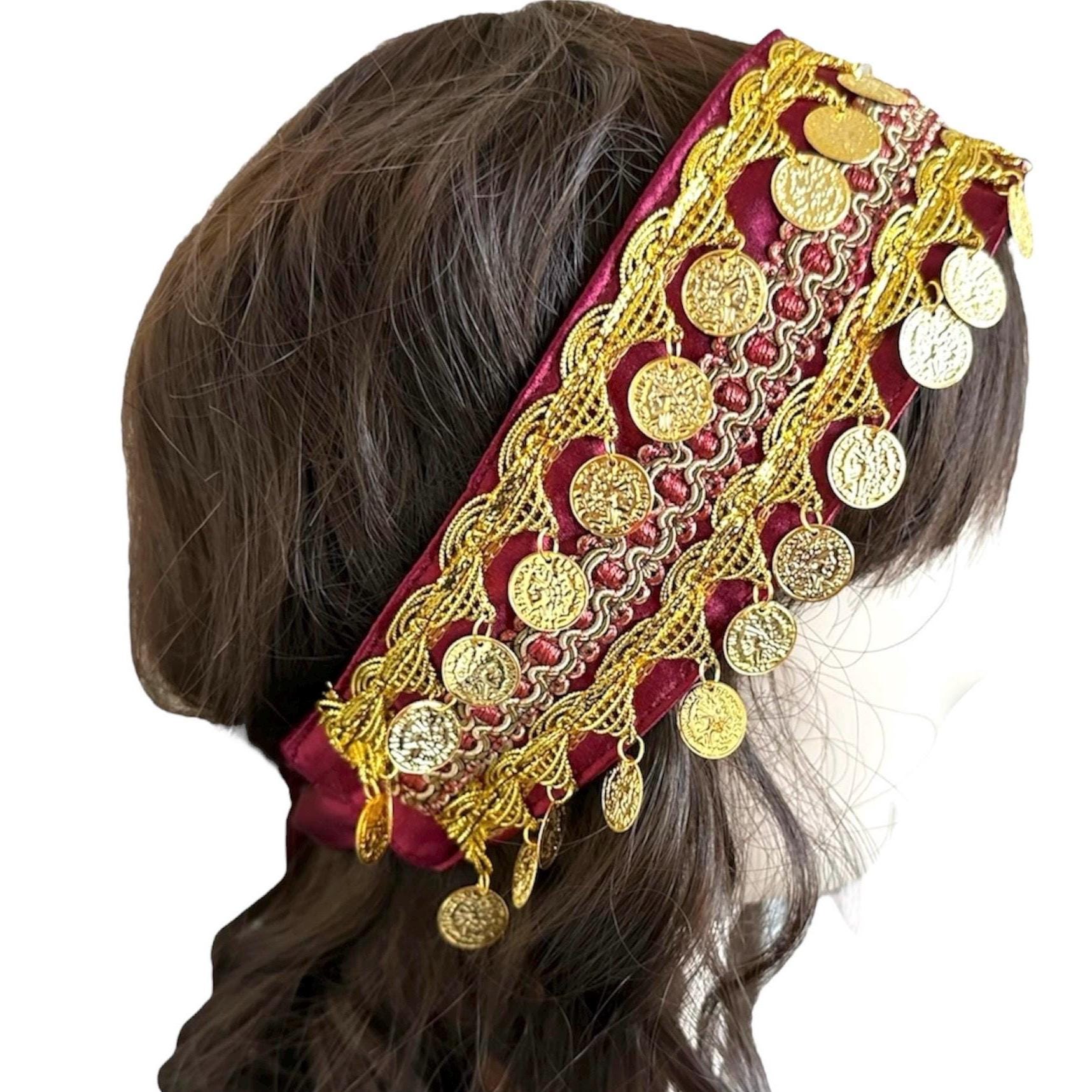 Gold Coin Headpiece Arabian Head Jewelry Gold Middle Eastern Headpiece