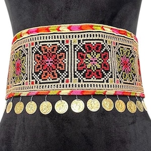 Palestinian Flower Tatreez Belt