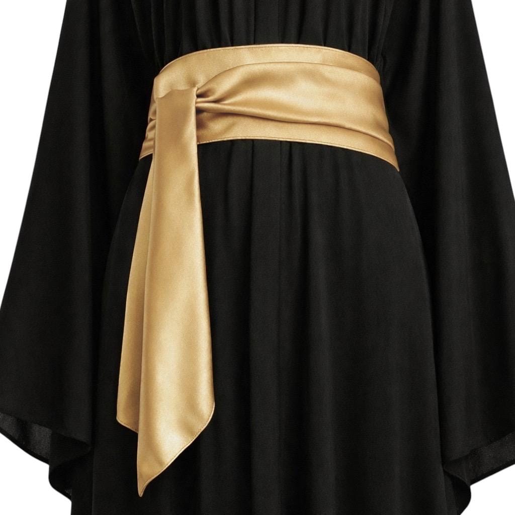 abaya elegant dress with belt Modest Two-Piece Abaya with Belt