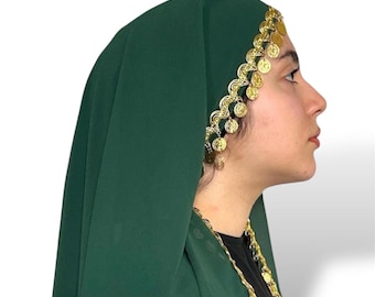 Cultural Palestinian Bridal Veil with Coins