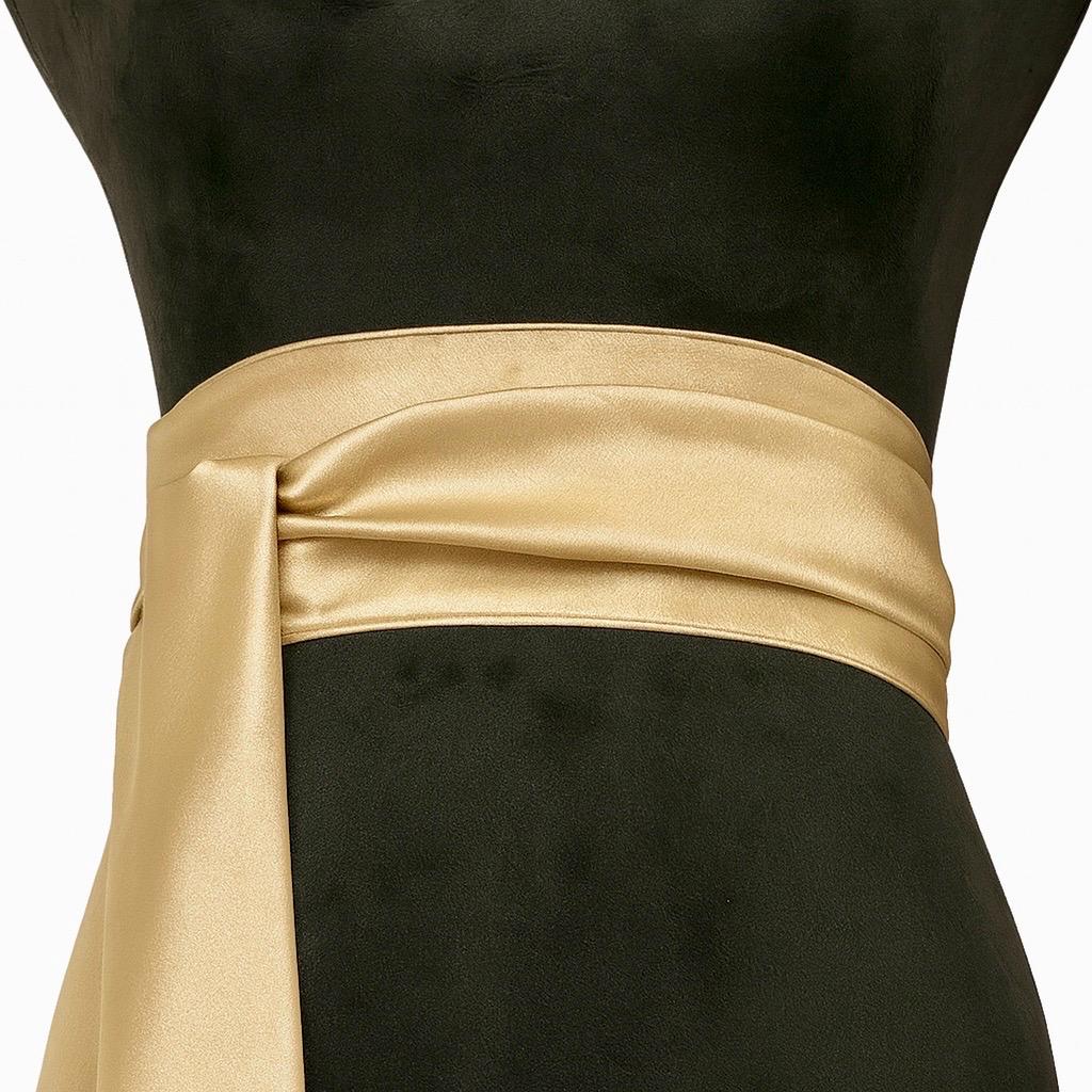 Cintura Bretelle In Pizzo E Raso Nero Con Fiocco, Taglia M/L (vita 35-45), Unisex